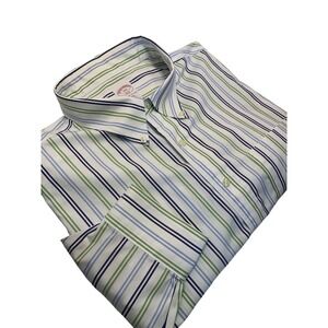 Brooks Brothers 346 Non-Iron Long Sleeve Button Up Shirt Men's 2XL Striped